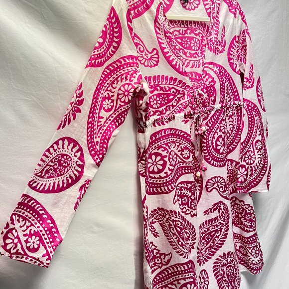 Talbots Paisley Swimsuit Cover Up Tunic Women's M - Picture 3 of 11